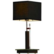 Lussole S.R.L Металл Хром / венге Ткань Светильник настольный E27 60W LSF-2574-01