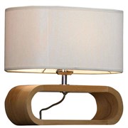 Lussole S.R.L Металл/дерево Хром / дерево Ткань Светильник настольный E27 10W GRLSF-2114-01