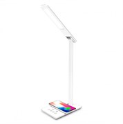 Ambrella Светодиодная настольная лампа с беспроводной зарядкой и USB портом DE581 WH белый LED 2700-6400K 6W DE581