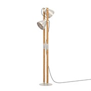 Eglo 43954 Торшер с ножным выключателем CAWTON, 2X40W (E27), H1345, сталь, дерево, коричневый 43954
