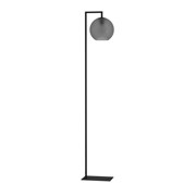 Eglo 390254 Торшер с ножным выключателем ARANGONA, 1X40W (E27), H1715, сталь, черный/матовое стекло, серый 390254
