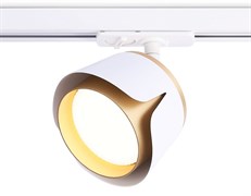 Ambrella Трековый однофазный светильник со сменной лампой GL5343 WH/GD белый/золото GX53 D100*66 GL5343 Ambrella Трековый однофазный светильник со сменной лампой GL5343 WH/GD белый/золото GX53 D100*66 GL5343