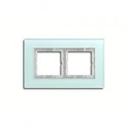 Рамка двойная для горизонтального/вертикального монтажа Jung LS Plus Матовое стекло LSP982GLAS