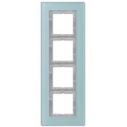 Рамка четверная для горизонтального/вертикального монтажа для горизонтального/вертикального монтажа Jung LS Plus Матовое стекло lsp984glas