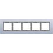 Рамка пятерная для горизонтального/вертикального монтажа для горизонтального/вертикального монтажа Jung LS Plus Алюминий LSP985AL