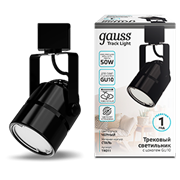 Gauss Светильник трековый цилиндр GU10 220V IP20 60*145мм черный однофазный TR011 Gauss Светильник трековый цилиндр GU10 220V IP20 60*145мм черный однофазный TR011