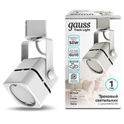 Gauss Светильник трековый куб GU10 220V IP20 60*145мм белый однофазный TR010 Gauss Светильник трековый куб GU10 220V IP20 60*145мм белый однофазный TR010