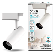 Gauss Светильник трековый цилиндр 12W 950lm 4000K 180-220V IP20 55*190мм белый угол 24? LED TR064
