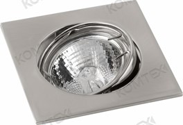 Comtech Terra Светильник галогеновый встраиваемый повор.MR16 1x50W GU5.3 никель квадрат P00356 Comtech Terra Светильник галогеновый встраиваемый повор.MR16 1x50W GU5.3 никель квадрат P00356