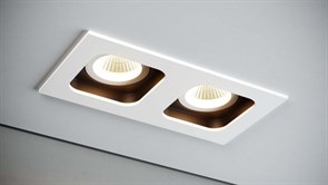 Quest Light Светильник встраиваемый, поворотный, белый с черной вставкой, под лампу GU10, IP20 SHELL 2 LD white\black SHELL 2 LD white/black Quest Light Светильник встраиваемый, поворотный, белый с черной вставкой, под лампу GU10, IP20 SHELL 2 LD white\black SHELL 2 LD white/black