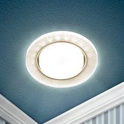 ЭРА Встраиваемый светильник со светодиодной подсветкой ЭРА DK LD51 CH/SHSL GX53 хром серебро Б0057466 ЭРА Встраиваемый светильник со светодиодной подсветкой ЭРА DK LD51 CH/SHSL GX53 хром серебро Б0057466
