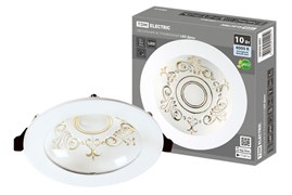 TDM Светильник встраиваемый LED Деко 03, 10 Вт, 4000K, кругл, D170 мм, зол./бел., IP44 SQ0362-0007 TDM Светильник встраиваемый LED Деко 03, 10 Вт, 4000K, кругл, D170 мм, зол./бел., IP44 SQ0362-0007