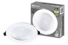 TDM Светильник встраиваемый LED Деко 05, 10 Вт, 3000K, кругл, D170 мм, белый, IP44 SQ0362-0003 TDM Светильник встраиваемый LED Деко 05, 10 Вт, 3000K, кругл, D170 мм, белый, IP44 SQ0362-0003