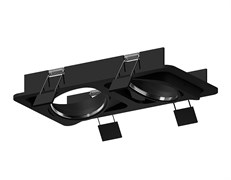 Ambrella Корпус светильника встраиваемый поворотный для насадок D70mm C7664 SBK черный песок 225*120*H25mm MR16 GU5.3 C7664 Ambrella Корпус светильника встраиваемый поворотный для насадок D70mm C7664 SBK черный песок 225*120*H25mm MR16 GU5.3 C7664
