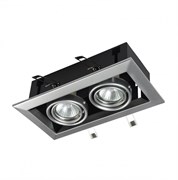 Maytoni Встраиваемый светильник Metal Modern GU10 2x50Вт DL008-2-02-S Maytoni Встраиваемый светильник Metal Modern GU10 2x50Вт DL008-2-02-S