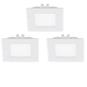 Eglo Комплект светодиод. встраив. светильников FUEVA 1, 3х2,7W (LED) 3000K, 85х85, литой металл, белый/пл 94733 Eglo Комплект светодиод. встраив. светильников FUEVA 1, 3х2,7W (LED) 3000K, 85х85, литой металл, белый/пл 94733