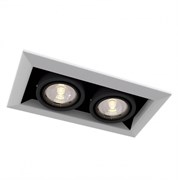 Maytoni Встраиваемый светильник Metal Modern GU10 2x50Вт DL008-2-02-W Maytoni Встраиваемый светильник Metal Modern GU10 2x50Вт DL008-2-02-W