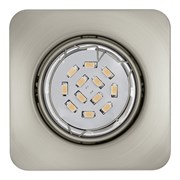 Eglo  Светодиодный встраиваемый светильник PENETO, 1x5W (GU10), 87х87, сталь, никель матовый, теплый 94264 Eglo  Светодиодный встраиваемый светильник PENETO, 1x5W (GU10), 87х87, сталь, никель матовый, теплый 94264