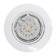 Eglo  Светодиодный встраиваемый светильник PENETO, 1x5W (GU10), Ø87, сталь, белый, теплый 94239 Eglo  Светодиодный встраиваемый светильник PENETO, 1x5W (GU10), Ø87, сталь, белый, теплый 94239
