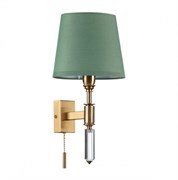 Odeon Light 4887/1W MODERN ODL_EX22 53 бронзовый/зеленый/абажур ткань Бра с выкл. E14 1*40W LONDON 4887/1W Odeon Light 4887/1W MODERN ODL_EX22 53 бронзовый/зеленый/абажур ткань Бра с выкл. E14 1*40W LONDON 4887/1W