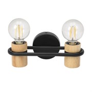 Eglo 43542 Бра CHIEVELEY, 2Х40W, E27, L285, H90, A115 сталь/дерево, черный/коричневый 43542 Eglo 43542 Бра CHIEVELEY, 2Х40W, E27, L285, H90, A115 сталь/дерево, черный/коричневый 43542