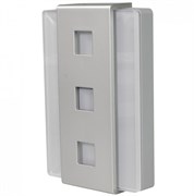 Zamel Звонок GLASSO", проводной, эл.-механич., 220 В, серебристый+серебристое стекло 8мм, 85 дБ" GNS-248/A-SRB