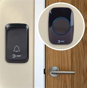 ЭРА Звонок дверной C88 беспроводной, от сети, черный, 36 мелодий Б0054087