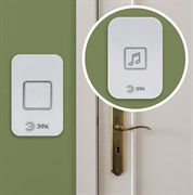 ЭРА Звонок дверной C98 беспроводной, от сети, белый, 60 мелодий Б0054089