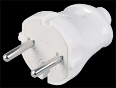 IEK ВПп20-01-Ст Вилка разборная прямая без з/к 6А белая EVP20-06-01-K01