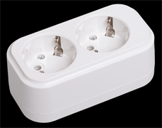 IEK Розетка переносная разб. К02 2 места CLASSIC KYP11-16-02-00-Z