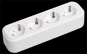 IEK Розетка переносная разб. К04 4 места CLASSIC KYP11-16-04-00-Z