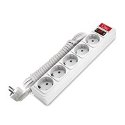 СОЮЗ Сетевой фильтр ПВС 3*0,75 5м белый премиум упаковка 1327.