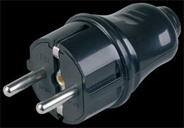 IEK ВПп10-02-Ст Вилка разборная прямая с з/к 16А черная EVP10-16-01-K02