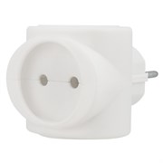 Тройник электрический биметалл 220В, 6А белый Rexant 11-1064