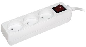 IEK Удлинитель У3К-выкл. 3 места 2Р/3метра 2х0.75мм2 10А/250 WYP10-06-03-03-K-N