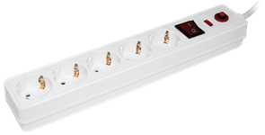 IEK Сетевой фильтр СФ-05К-выкл. 5 мест 2Р+РЕ/5метров 3х1мм2 WFP10-16-05-05-N