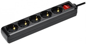 IEK Удлинитель У05К 5 мест с/з 5м 3х1мм2 16А 250В чер. WYP10-16-05-05-ZK-K02