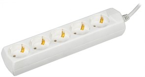 IEK GENERICA Удлинитель У05 5 мест 2P+PE/7м 3х1мм2 10А/250В WYP10-10-05-07-Z-G