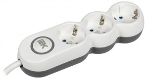 IEK UNO Удлинитель У03В 3 места 2P+PE/5м 3х1,5мм2 16А/250В UNO WYP53-16-03-05-ZK