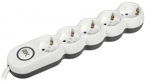 IEK UNO Удлинитель У05В 5 мест 2P+PE/3м 3х1,5мм2 16А/250В UNO WYP53-16-05-03-ZK