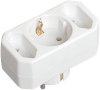 IEK Тройник Т-01/01-2 --1круглое+2плоских места WTP10-16-21