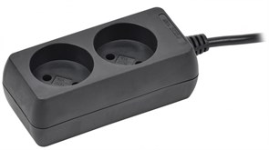 IEK Удлинитель У2 2 места б/з 3м 2х0,75мм2 10А 250В чер. WYP10-06-02-03-K02