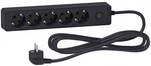 Schneider Electric Unica Extend Черный Удлинитель 5 розеток 2К+З, кабель 3м ST9453B