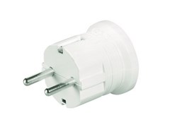 DKC Вилка кабельная, бытовая с центральным вводом кабеля. Белая. IP20 16А 2P+E 230В DIS1302063