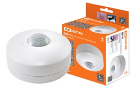 TDM Датчик движения  потолочный ДДП-03 1200Вт, 10-900с, 6м , 3+Лк, 120(сбоку)+360(сверху)гр IP33 SQ0324-0018