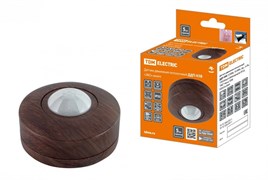 TDM Датчик движения потол. ДДП-03В (1200Вт, 10-900с, 6м , 3+Лк, 120(сб)+360(св)гр IP33), "ЭКО" венге SQ0324-0044