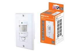 TDM Датчик движения  встраив. в стену  ДДВ-02 1200Вт, 10-1800с, 9м, 10Лк, 140гр, IP20 SQ0324-0012