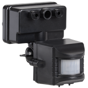 IEK Датчик движения ДД 019 черный, макс. нагрузка 1100Вт, угол обзора 120град., дальность 12м, IP44, LDD13-019-1100-002