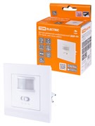 TDM Датчик движения  встраив. в стену  ДДВ-04 (2х пров., все типы ламп) 500Вт, 10-420с, 9м, 5+Лк, 160гр, IP20 SQ0324-0045