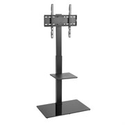 Напольная стойка с кронштейном для телевизора 32"-55" дюймов с дополнительной полкой для медиаоборудования серия Profi Rexant 38-0317
